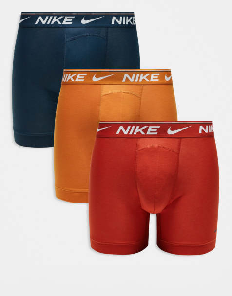 Nike - Dri-FIT - Ultra Comfort - Set van 3 boxershorts in rood, oranje en marineblauw - view 1