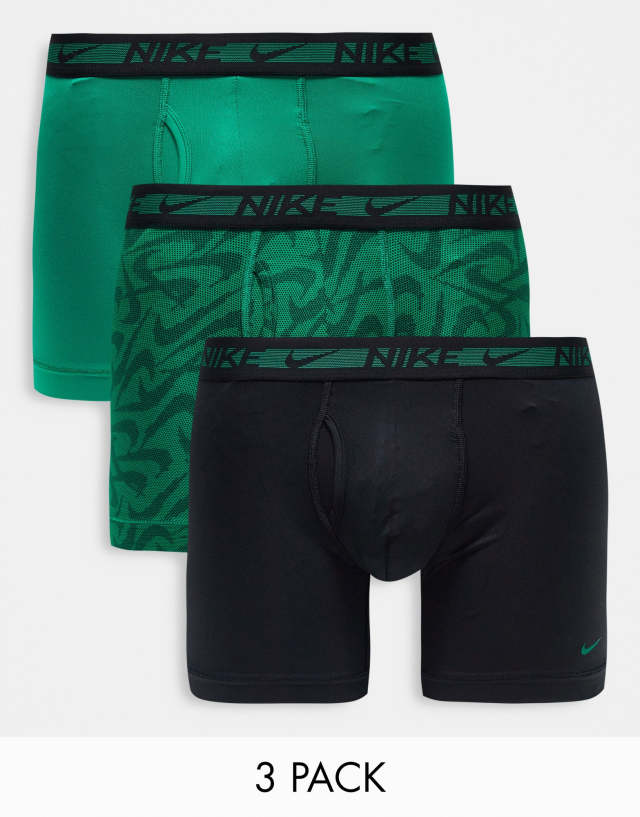 Nike Dri-FIT Ultra Stretch Micro 3 pack boxer briefs in multi