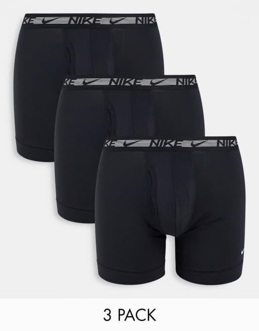 Nike Dri-Fit Ultrastretch Microfiber premium 3 pack boxer briefs in black