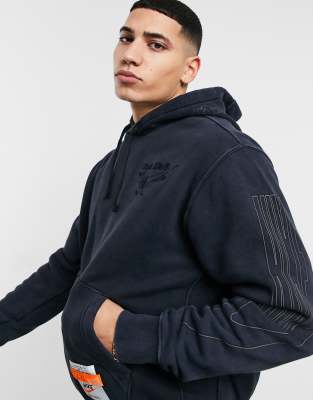 Nike Drip Wash Hoodie With Print In Washed Black | ModeSens