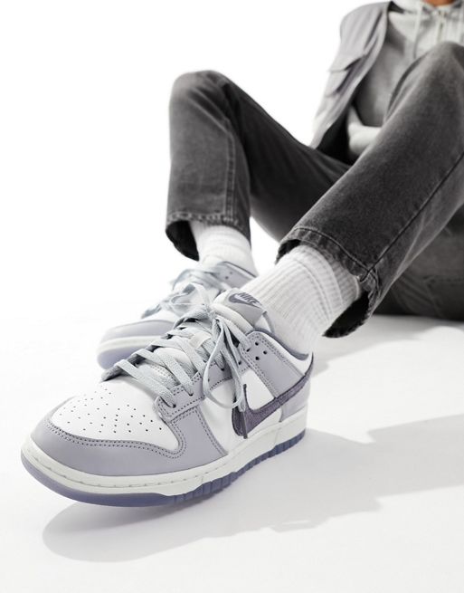 Nike - Dunk - Baskets basses rétro - Gris et blanc
