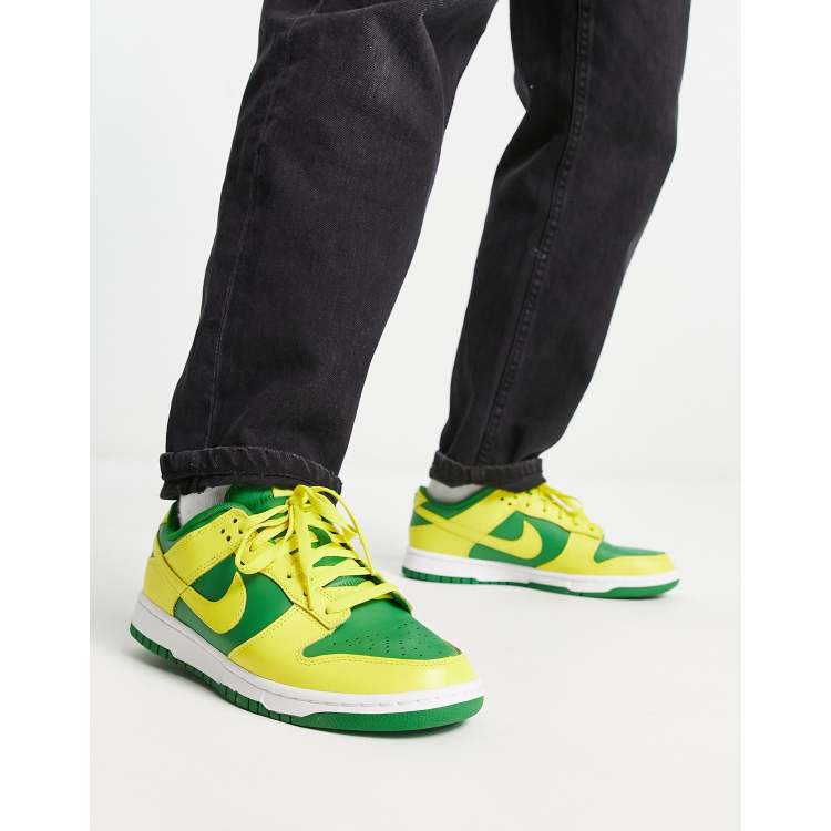 Nike Dunk Baskets basses r tro Vert et jaune ASOS