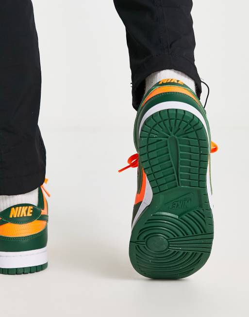 Nike Dunk Baskets basses r tro Vert et orange team ASOS