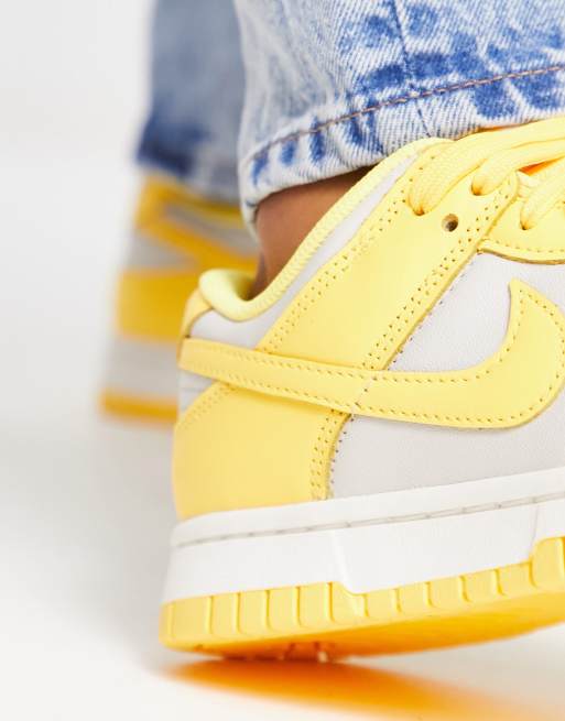 Nike Dunk Baskets Ivoire et jaune citron