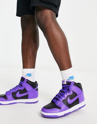 Nike Dunk Hi retro trainers in pastel purple and black - ASOS Price Checker