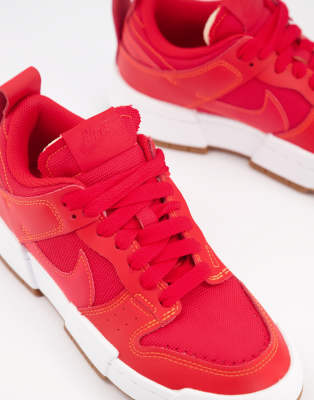 Nike Dunk Low Disrupt "university Red" Sneakers In Red