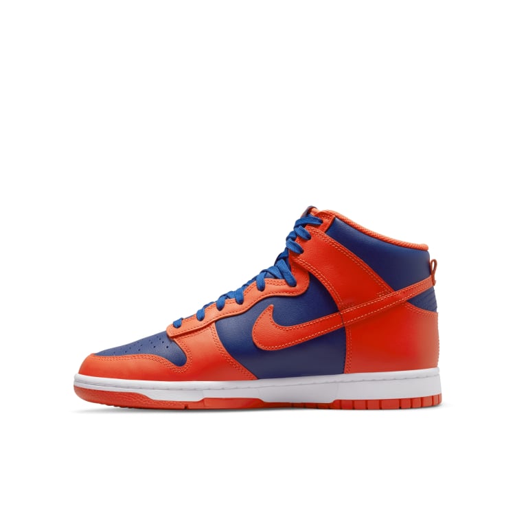 Nike Dunk Hi Retro sneakers orange/deep royal blue | ASOS