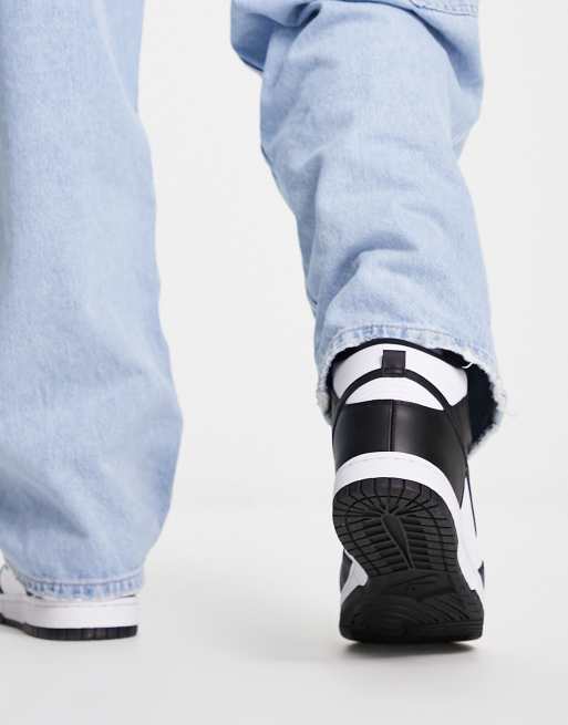 Nike – Dunk Hi Retro – Svarta och vita sneakers