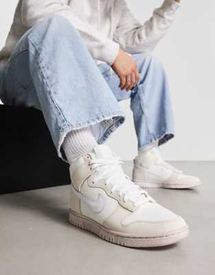 Nike Dunk Hi retro trainers in pastel 