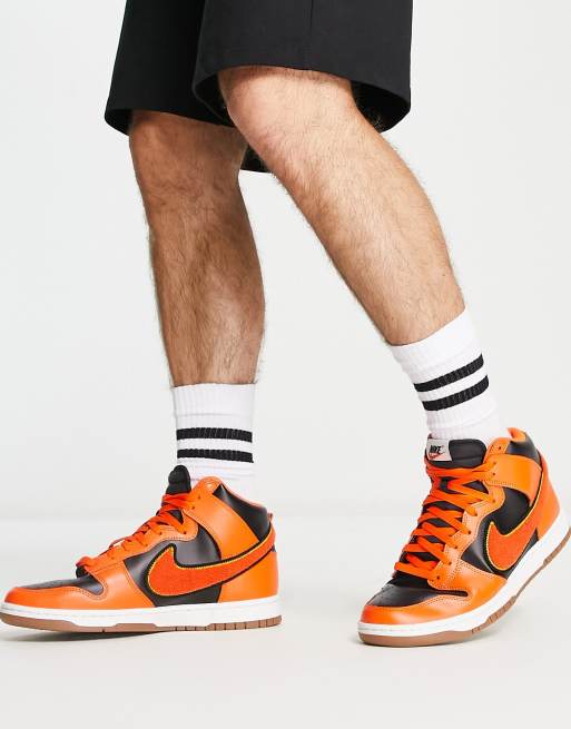 Nike dunk hi retro trainers in university gold and orange