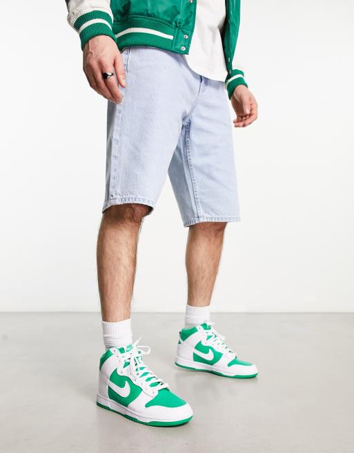 Lime green high clearance top dunks nike gray