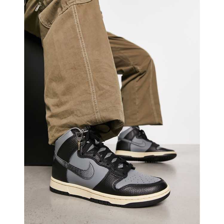 Nike Dunk Hi Sneakers alte grigie retro ASOS