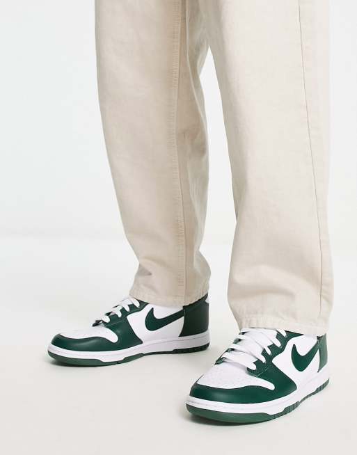 ASOS DESIGN retro sneakers in white with green detail