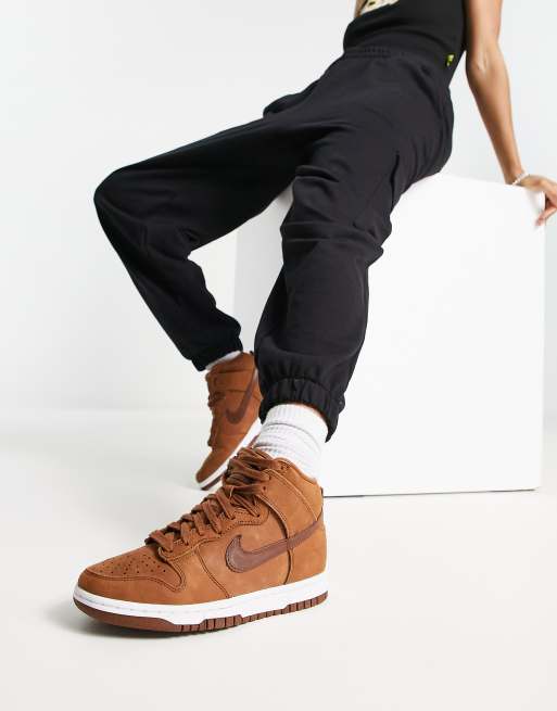 Nike Dunk High Premium Baskets montantes Marron p can