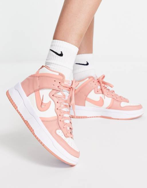 Nike - Dunk High Rebel - Sneakers in gebroken wit en karmozijnzalig roze, 2 van 4