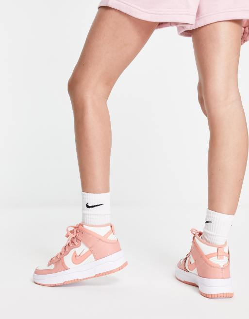 Nike - Dunk High Rebel - Sneakers in gebroken wit en karmozijnzalig roze, 4 van 4