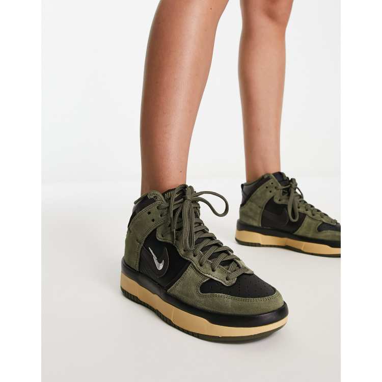 Olive green hotsell high top nikes