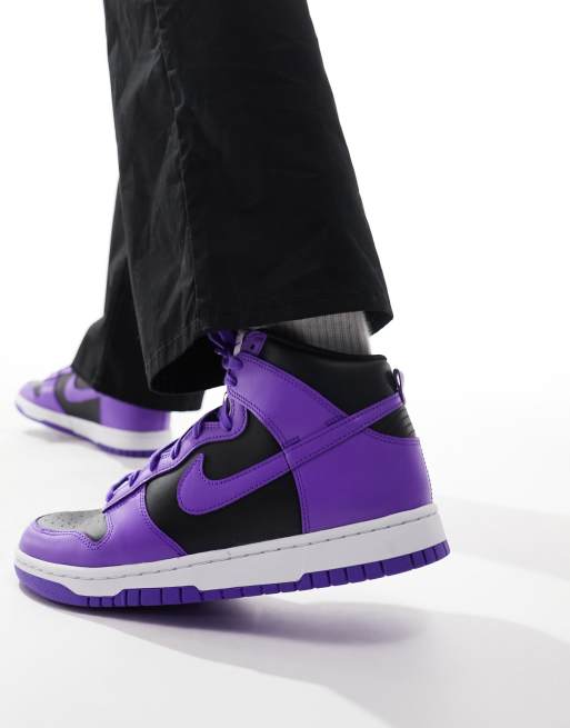 Purple and black sales nike high tops