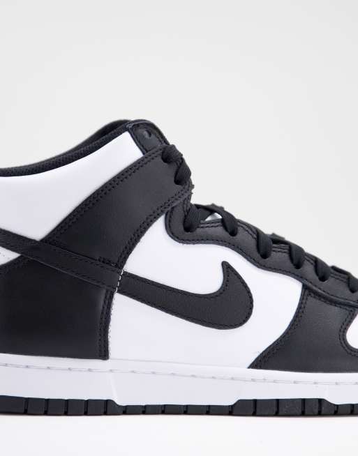 Nike Dunk High Retro sneakers in black and white, 3 of 4