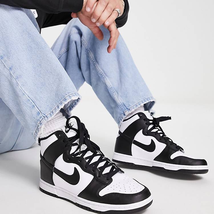 Nike Dunk High Retro sneakers in black and white | ASOS
