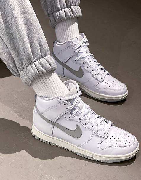 Nike Dunk High Retro sneakers in white/gray