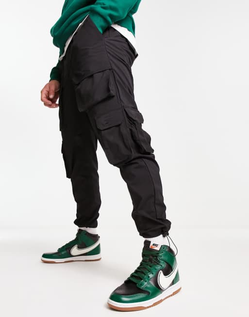 Nike - Dunk High Retro - Sneakers met swoosh in zwart en groen