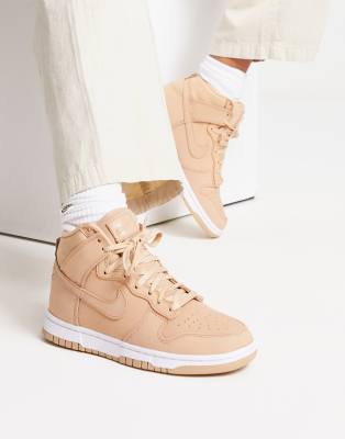 Nike Dunk High Sneakers In Tan-brown