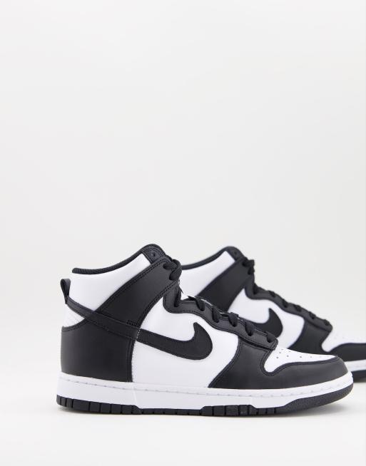 Nike Dunk High sneakers in white and black