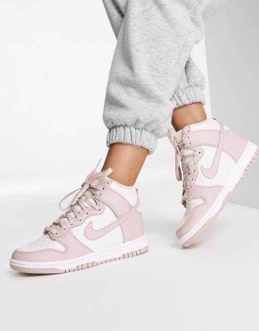 Pink nike shop dunks high tops