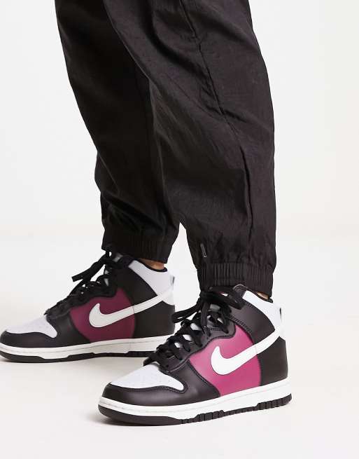 Pink and black high top outlet nikes