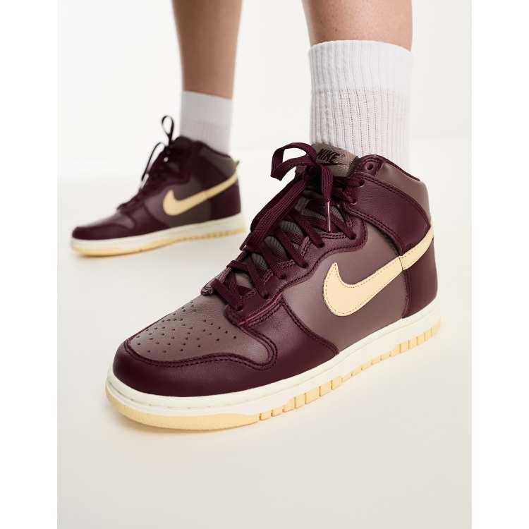 Maroon nike clearance high tops womens