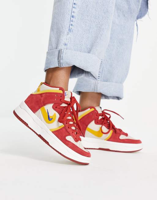 Nike red hot sale and yellow