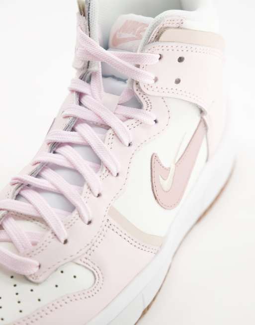 Nike Dunk High Up trainers in sail cream and pearl white pink, 2 of 4