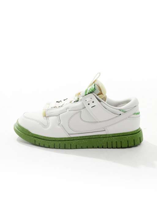 Nike Dunk Jumbo sneakers in off white and green , 2 of 4
