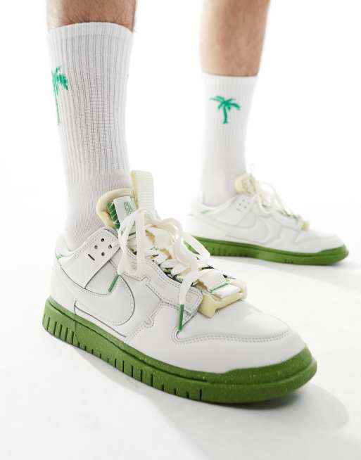 Nike Dunk Jumbo sneakers in off white and green , 3 of 4