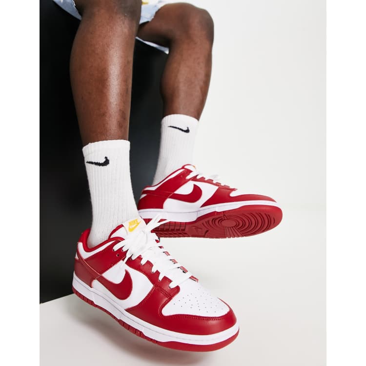 Nike Dunk Low Baskets basses Rouge et blanc ASOS