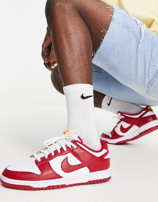 Nike dunk rouge et blanche hot sale