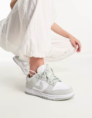  Dunk low besties cord trainers in silver