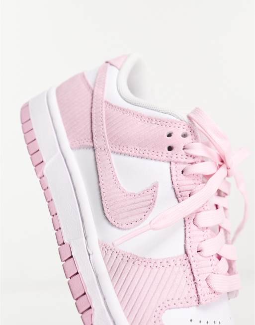 Nike Dunk Low Besties Sneakers basse rosa schiuma con dettagli a coste