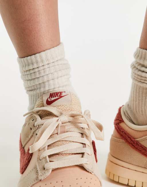 Nike Dunk Low cosy trainers in stone and brown ASOS