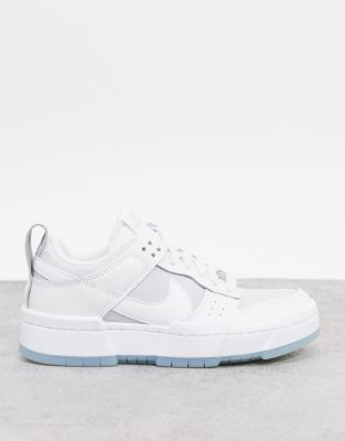 pink and white low top dunks