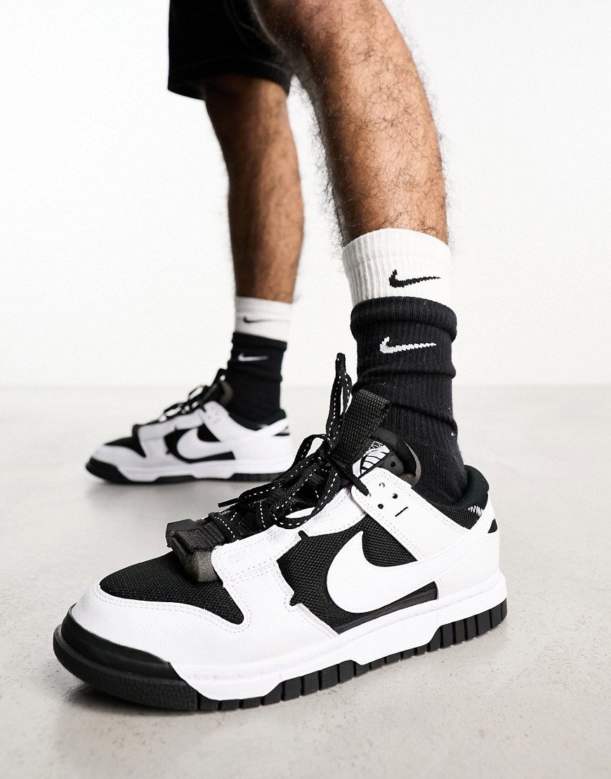 Nike Dunk Low jumbo trainers black and white