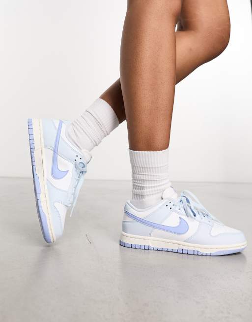 White and clearance baby blue nikes