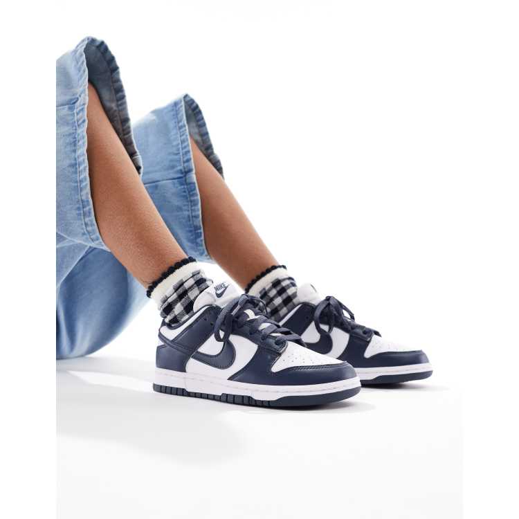 Nike Dunk Low NN Baskets basses Blanc et bleu marine ASOS