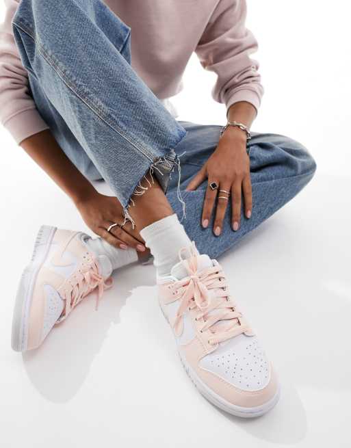 Nike - Dunk low NN - Baskets unisexes - Blanc et rose pâle