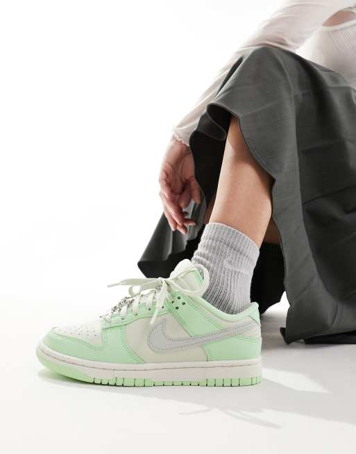 Nike Dunk Low NN premium sneakers in light green and ivory ASOS