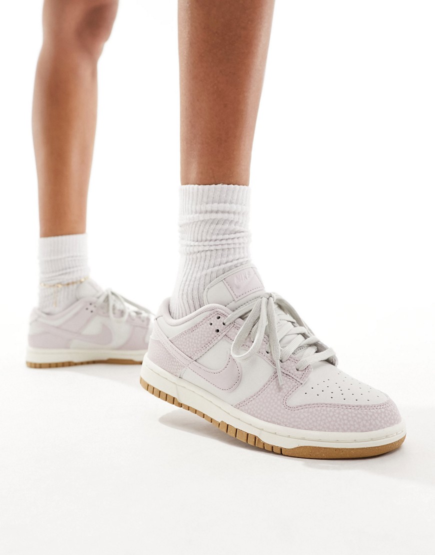 Nike Dunk Low NN premium trainers in white and violet