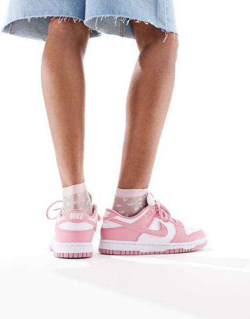 Nike Dunk Low NN sneakers in pink & white