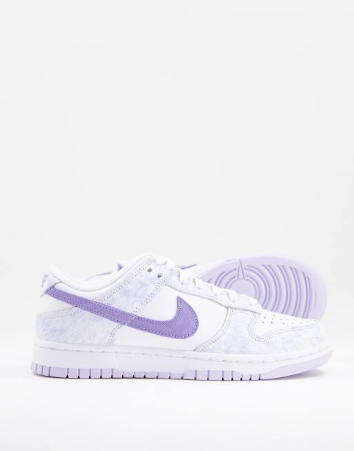 Nike - Dunk Low OG - Sneakers in wit met paarse print
