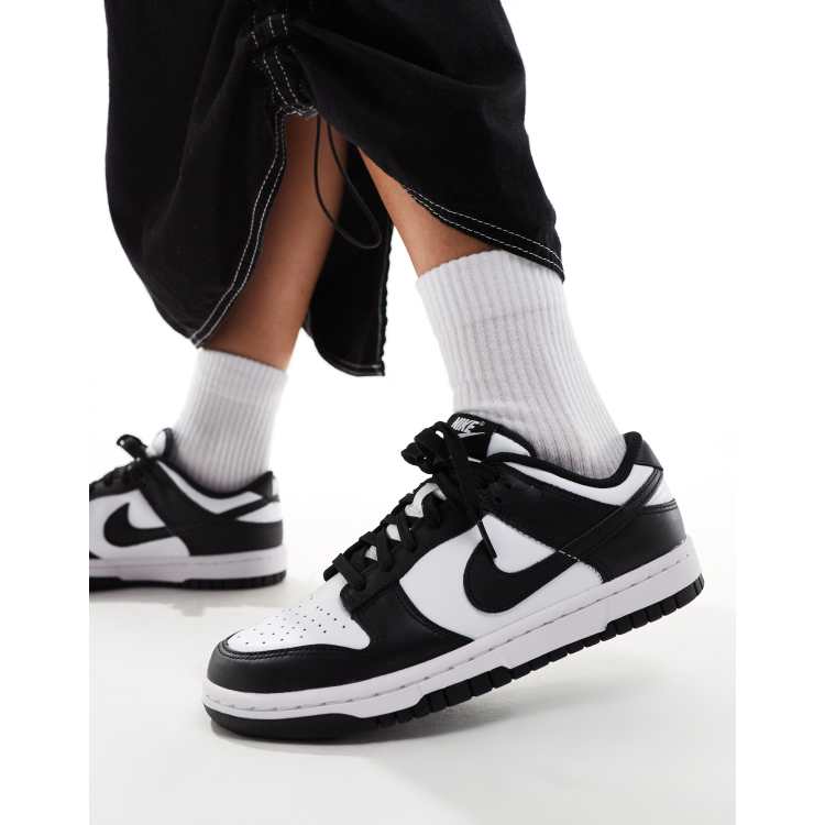 Nike Dunk Low panda sneakers in black and white | ASOS